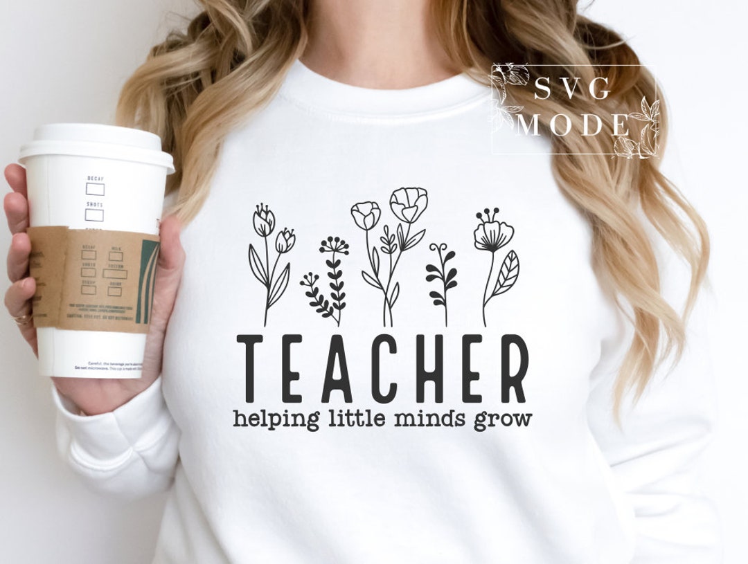 Helping Little Minds Grow SVG PNG PDF, Best Teacher Svg, Teacher