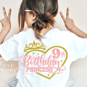 9e anniversaire SVG PNG PDF, 9e anniversaire Svg, Svg anniversaire, 9e anniversaire princesse Svg, mon 9e anniversaire Svg, c'est mon anniversaire Svg, Bonjour 9 Svg