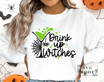 Bevi streghe SVG PNG, Festa di Halloween Svg, Halloween Svg, Spooky Mama Svg, Vibrazioni da strega Svg, Divertente Halloween Svg, Camicia Halloween Svg