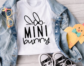 Mini Bunny SVG PNG PDF, Happy Easter Svg, Bunny Svg, Kids Easter Svg, Easter Shirt Svg, Easter Svg, Hello Spring, Easter Bunny Svg