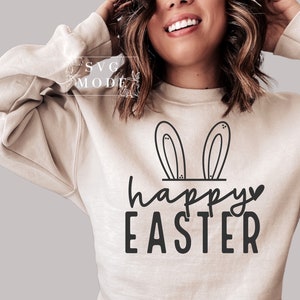 Happy Easter SVG PNG PDF, Easter Vibes Svg, Bunny Svg, Kids Easter Svg, Easter Shirt Svg, Easter Svg, Easter Squad Svg, Easter Bunny Svg imagem 1