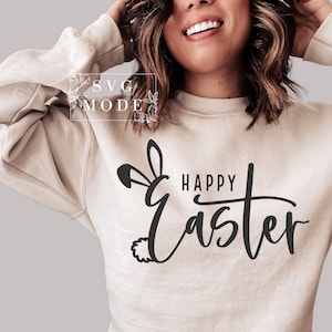 Happy Easter SVG PNG PDF, Easter Svg, Bunny Svg, Religious Easter Svg, Easter Shirt Svg, Easter Decor Svg, Hello Spring, Easter Bunny Svg