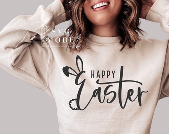 Happy Easter SVG PNG PDF, Easter Svg, Bunny Svg, Religious Easter Svg, Easter Shirt Svg, Easter Decor Svg, Hello Spring, Easter Bunny Svg