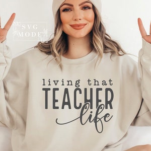 Living That Teacher Life Svg, Teach With Love Svg, Teacher Life Svg ...
