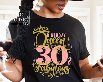 Hello Thirty SVG PNG, 30th Birthday Svg, Thirty and Fabulous Svg, Thirty Svg, Birthday Queen Svg, Birthday Diva Svg, It's My Birthday Svg