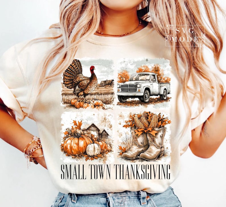 Thanksgiving PNG, Give Thanks Png, Retro Thanksgiving Png, Thankful Grateful Blessed Png, Small Town Thanksgiving Png, Turkey Day Png image 8