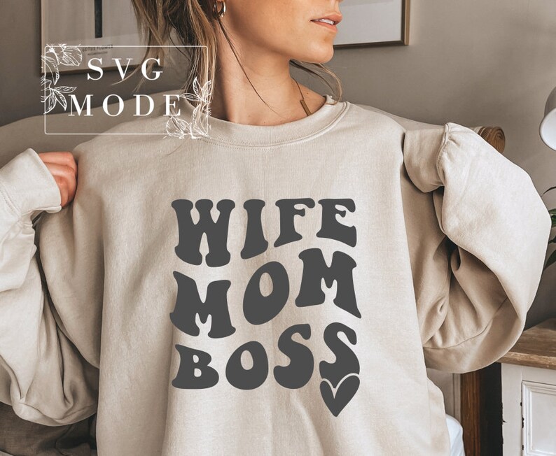 Wife Mom Boss SVG PNG PDF Mom Svg Mom Vibes Svg Mom Life - Etsy