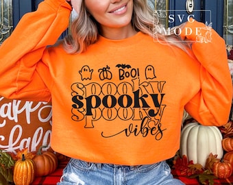 Spooky Vibes SVG PNG PDF, Mama Witch Svg, Camicia di Halloween, Halloween Svg, Witchy Vibes Svg, Decorazioni di Halloween, Strega Svg, Divertente Halloween Svg
