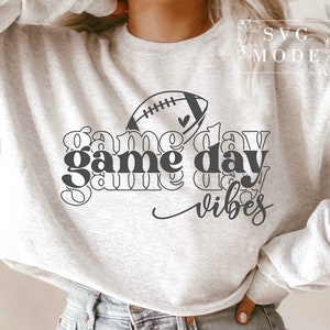 Game Day Vibes SVG PNG PDF, Game Day Svg, Football Svg, Game Day T-Shirt, Football Mom Svg, Sports T-Shirt Svg, Game Day Vibes T-Shirt Svg