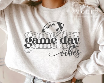 Game Day Vibes SVG PNG PDF, Game Day Svg, Football Svg, Game Day T-Shirt, Football Mom Svg, Sports T-Shirt Svg, Game Day Vibes T-Shirt Svg