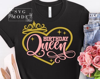 Birthday Queen SVG PNG PDF, Birthday Diva Svg, Birthday Queen T-Shirt Svg, It's My Birthday Svg, Birthday T-Shirt Svg, Happy Birthday Svg