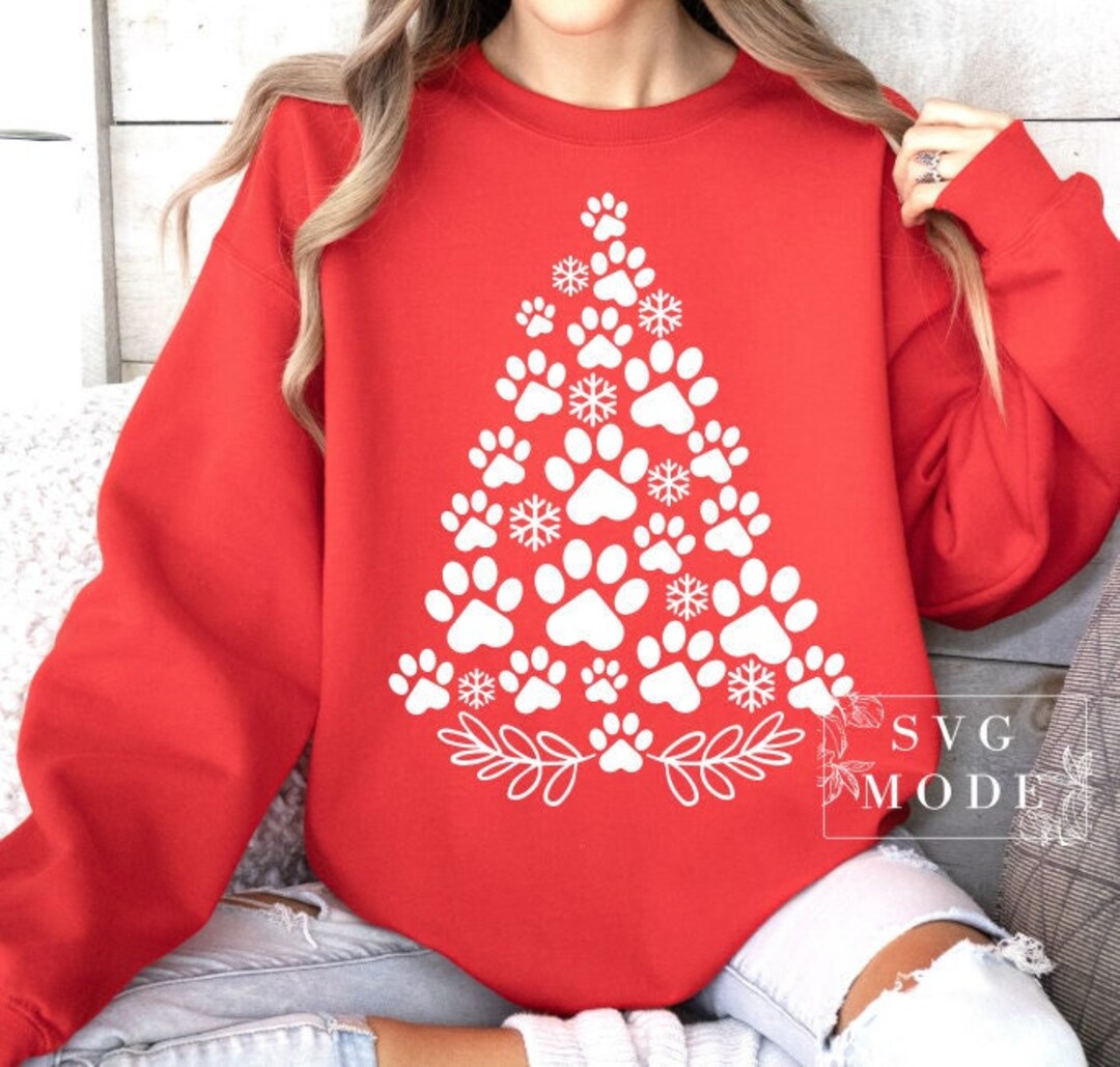 Paw Tree SVG Christmas Tree Svg Paw Christmas Tree Svg Paw Etsy