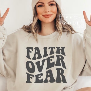 La foi sur la peur SVG PNG PDF, Svg chrétien, Svg religieux, foi Svg, Jésus Svg, Svg pardonné, Svg de motivation, amour de soi, Svg de prière