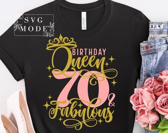 70th Birthday SVG PNG, Hello Seventy Svg, Seventy and Fabulous Svg, Seventy Svg, Birthday Queen Svg, Birthday Diva Svg, It's My Birthday Svg