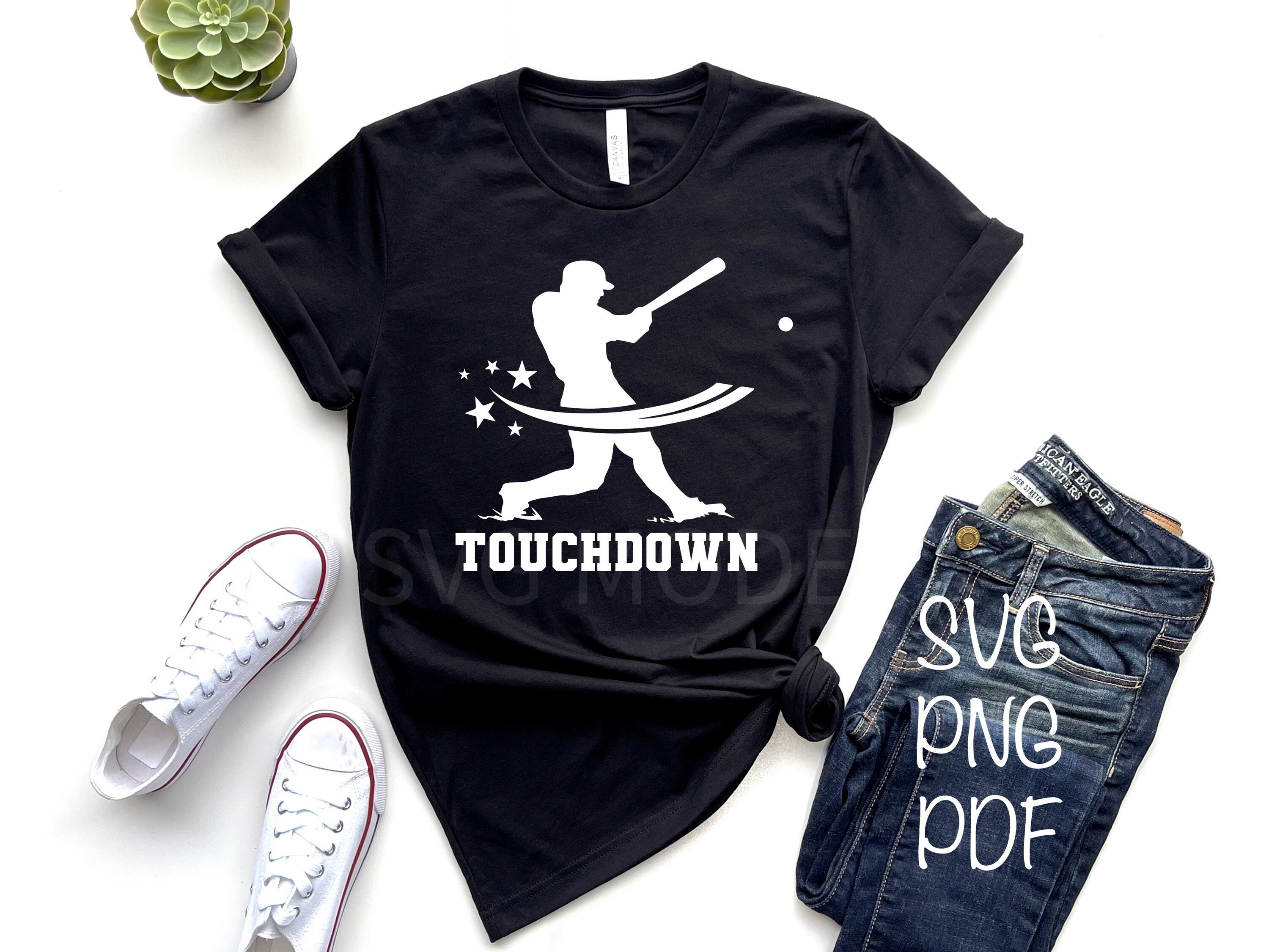 Touchdown Baseball T-shirt SVG, Funny Sports Cut File (digital Download ...