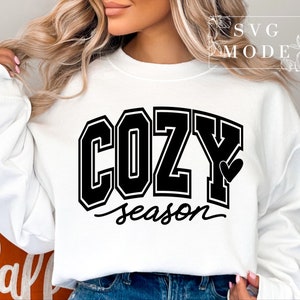 Cozy Season SVG PNG, Sweater Weather Svg, Get Cozy Svg, Merry Christmas Svg, Christmas Jumper Svg, Cosy Vibes Svg, Coffee Weather Svg