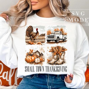 Thanksgiving PNG, Give Thanks Png, Retro Thanksgiving Png, Thankful Grateful Blessed Png, Small Town Thanksgiving Png, Turkey Day Png image 3