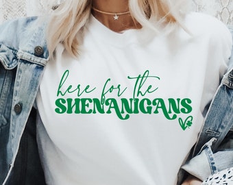 Här för upptåg SVG PNG PDF, Lucky Svg, St Patricks Day Svg, St Patricks T-shirt, St Paddys Day Svg, Irländsk Svg, Rolig St Patricks Day Svg