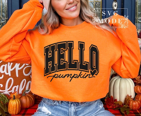Hello Pumpkin SVG PNG, Pumpkin Season Svg, Thanksgiving Svg, Autumn Vibes Svg, Fall Shirt Svg, Halloween Svg, Hello Fall Svg, Fall Vibes Svg