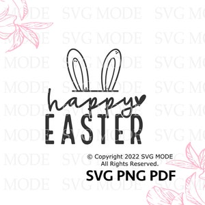 Happy Easter SVG PNG PDF, Easter Vibes Svg, Bunny Svg, Kids Easter Svg, Easter Shirt Svg, Easter Svg, Easter Squad Svg, Easter Bunny Svg imagem 6