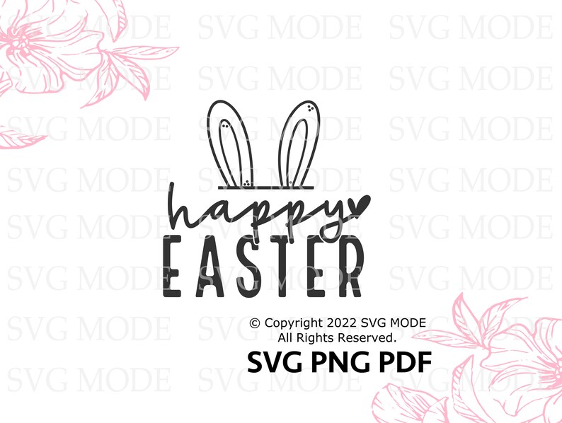 Happy Easter SVG PNG PDF, Easter Vibes Svg, Bunny Svg, Kids Easter Svg, Easter Shirt Svg, Easter Svg, Easter Squad Svg, Easter Bunny Svg imagem 6