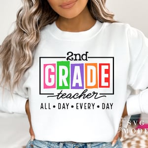 Second Grade Teacher SVG PNG, Teacher Life Svg, 2nd Grade Teacher Svg, Made To Teach Svg, Loved Teacher Svg, Second Grade Svg, 2nd Grade Svg
