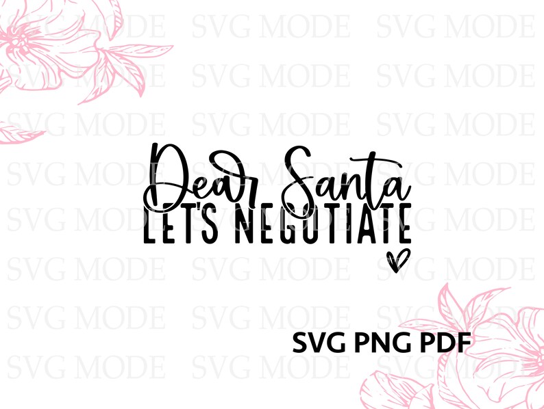 Pode incluir: Gr&aacute;fico de texto preto e branco que diz "Caro Papai Noel, vamos negociar" com um pequeno s&iacute;mbolo de cora&ccedil;&atilde;o abaixo do texto.