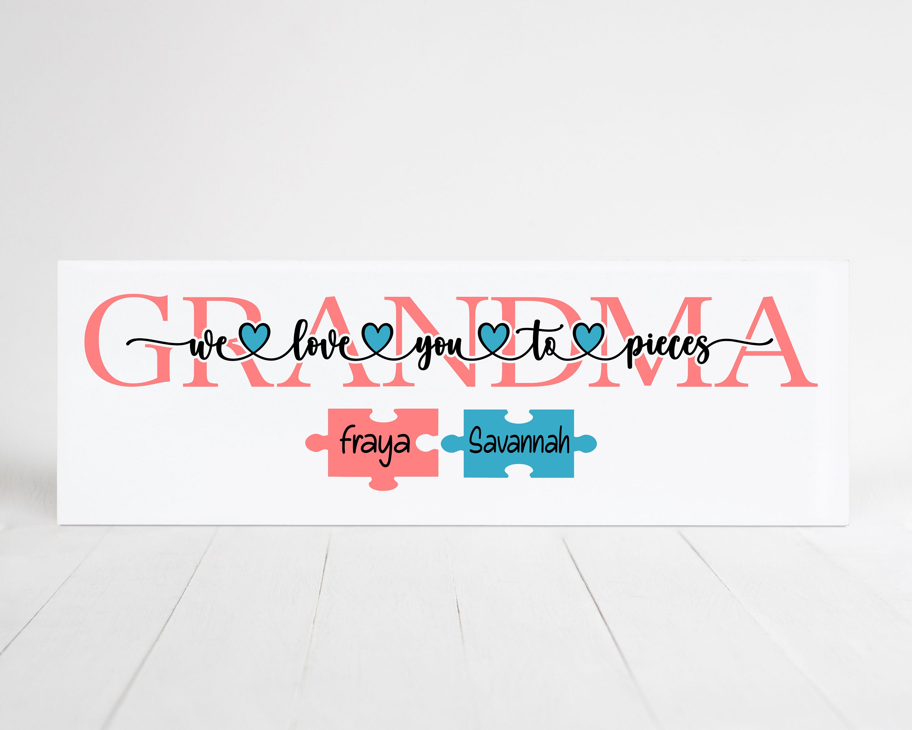Download Grandma We Love You to Pieces Svg Personalised Family Svg ...