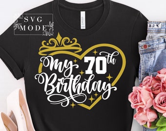 70th Birthday SVG PNG, Hello Seventy Svg, Seventy and Fabulous Svg, Seventy Svg, Birthday Queen Svg, Birthday Diva Svg, It's My Birthday Svg