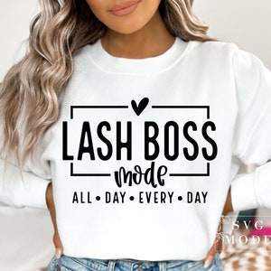 Lash Boss SVG PNG, Lash Boss Mode Svg, Lash Tech Svg, Lash Tech Png, Eyelash Extensions Svg, Trendy Lash Artist Svg, Lash Tech Shirt Svg