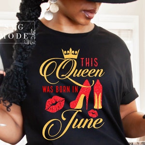 This Queen Was Born in June SVG PNG PDF, Birthday Queen Svg, June Queen Svg, June Birthday Svg, Black Queen Svg, Birthday Shirt Svg