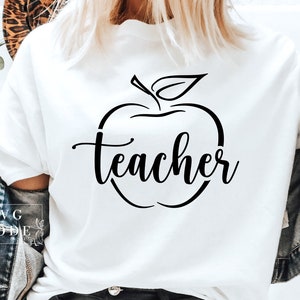 Teacher Appreciation SVG PNG PDF, Teacher T-Shirt Svg, Best Teacher Svg, Thank You Teacher Svg, Teacher Cut Files, Gift For Teacher