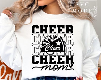 Cheer Mom SVG PNG PDF, Cheerleader Svg, Team Spirit Svg, Cheer Mom Shirt Svg, Cheer Life Svg, Mom Life Svg, Cheerleader Mom Svg, Mom Svg