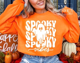 Spooky Vibes Halloween SVG PNG: Witch Girl Design (Digital Download)