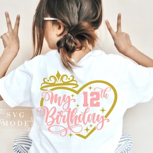 Girls 12th Birthday Countdown T-Shirt Funny Gift Birthday Gift 12 Year Old  Girls, Happy Birthday 12 Years Old, Gift for 12 Year Olds Kids T-Shirt  for Sale by larspat