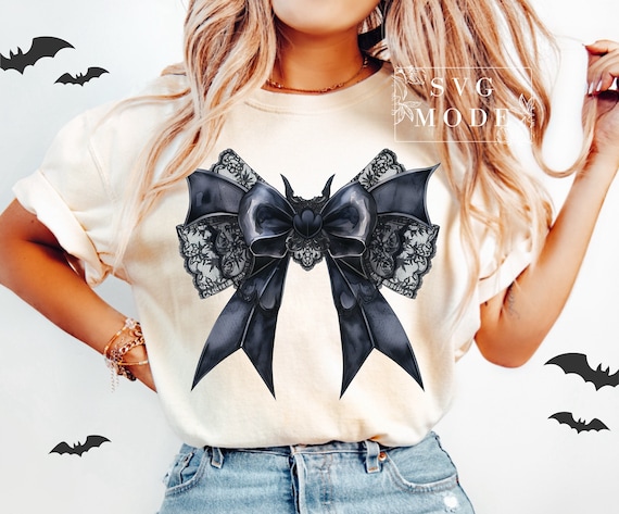 Halloween Gothic Coquette Bow PNG, Retro Halloween Png, Black Coquette Bow Png, Gothic Png, Black Bow Png, Soft Girl Png, Halloween Bow Png