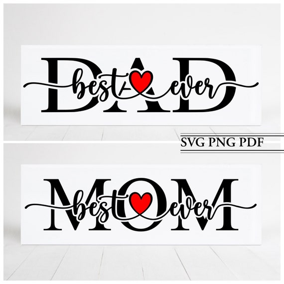 Best Mom Ever Svg, Mother's Day Tile Svg, Best Dad Ever Svg, Father's Day Tile, Mom Tile Svg,  I Love You Mom SVG, Love You Dad Svg, Mom Svg