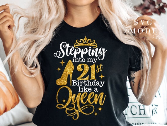 Stepping Into My 21st Birthday SVG PNG, Cheers To 21 Years Svg, 21st Birthday Svg, 21 Years Old Svg, 21st Birthday Png, It's My Birthday Svg