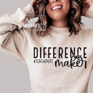 Difference Maker SVG PNG PDF, Teacher Gift Svg, Best Teacher Svg, Teacher Appreciation Svg, Teacher Life Svg, Favorite Teacher Shirt Svg