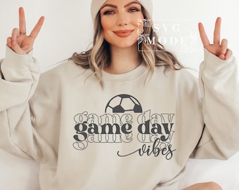 Game Day Vibes SVG PNG PDF, Soccer Game Day Svg, Soccer Svg, T-Shirt Game Day, Soccer Mom Svg, Sports Shirt Svg, Game Day Vibes T-Shirt Svg