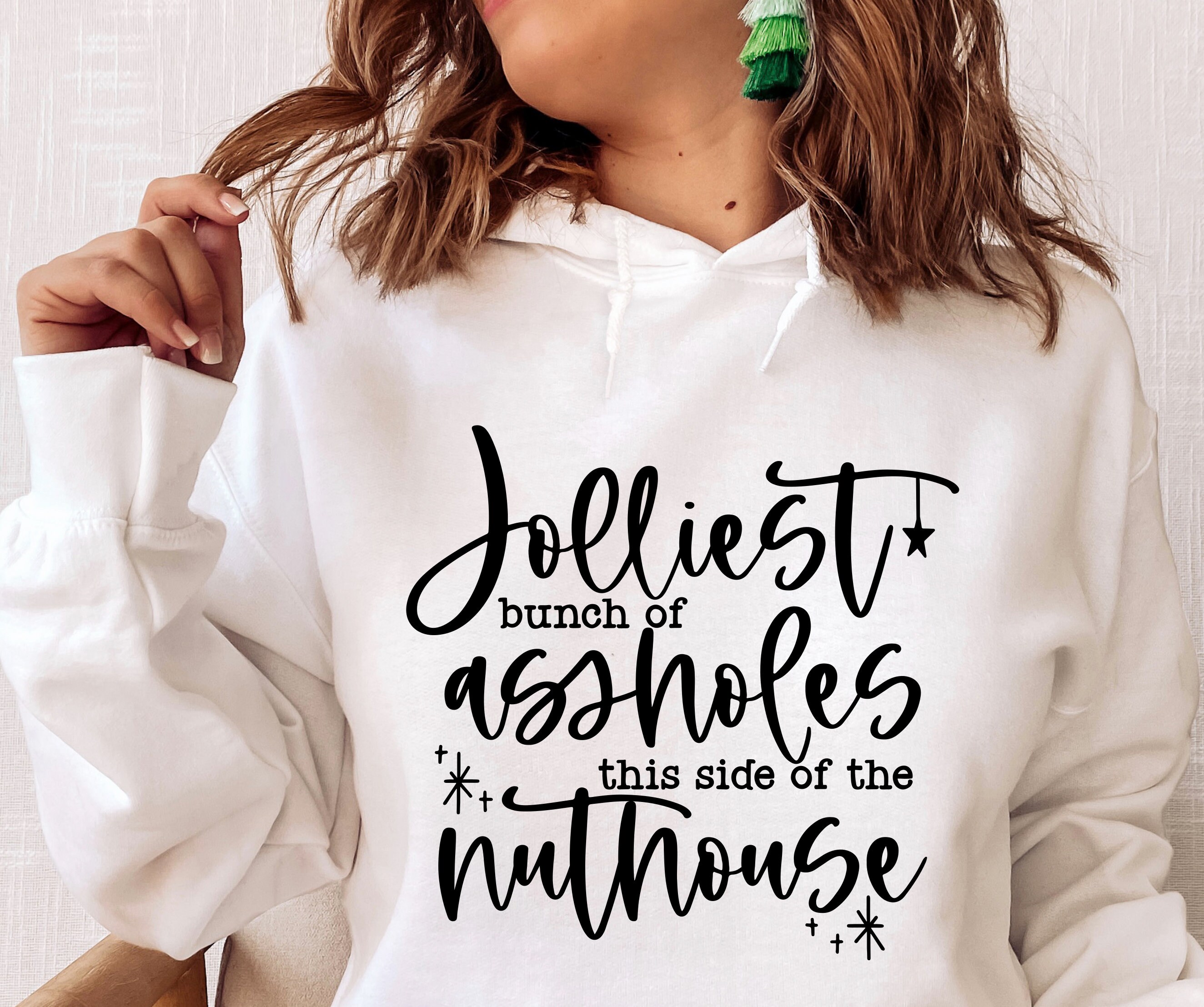 Jolliest Bunch of Assholes This Side of the Nuthouse Svg, Ugly Sweater ...