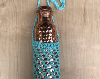 crochet bottle holder bag