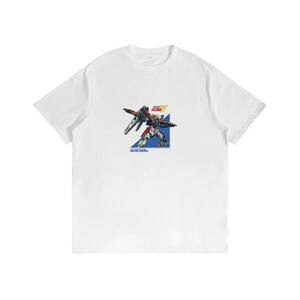 May include: White t-shirt featuring a colorful illustration of a robot with wings and the text "WING ZERO". The robot is depicted in shades of blue, red, yellow, and white. The shirt is made of a soft, comfortable material.