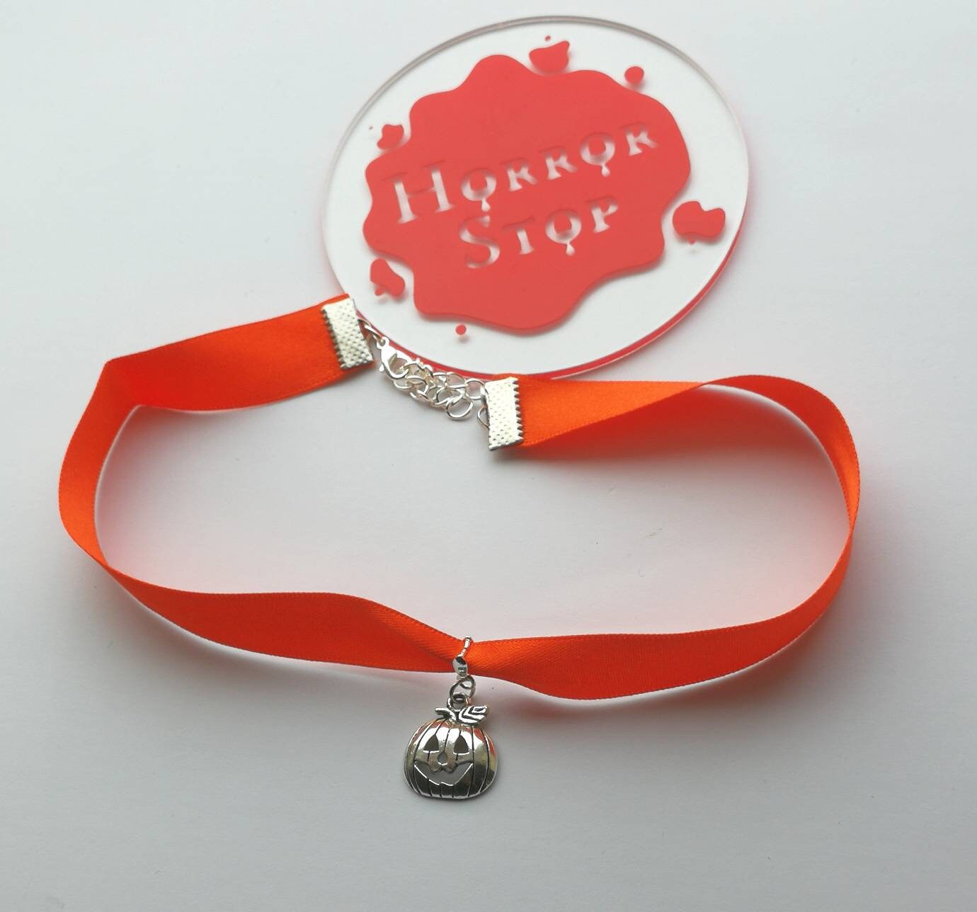 Pumpkin choker pumpkin jewellery pumpkin jewelry halloween | Etsy