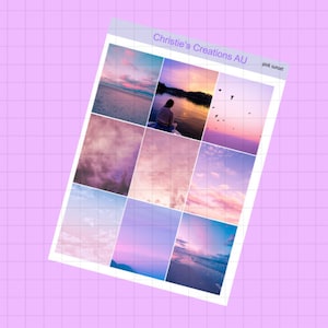 pink sunset - Full Weekly Kit, Vertical Planner Sticker Kit, Functional Stickers, A La carte, Build a kit