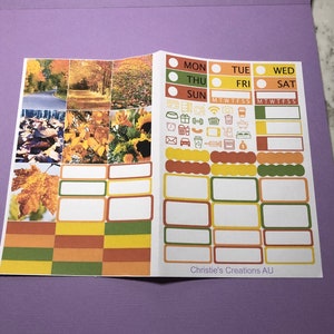 Autumn Leaves - Sticker Planner Kit, Mini Sticker Kit, Standard Vertical Kit, Planner Stickers, B6 Sticker Kit