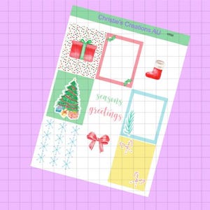xmas - Full Weekly Kit, Vertical Planner Sticker Kit, Functional Stickers, A La carte, Build a kit