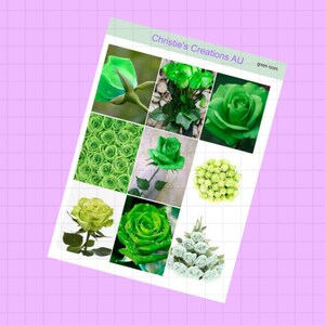 green roses - Full Weekly Kit, Vertical Planner Sticker Kit, Functional Stickers, A La carte, Build a kit