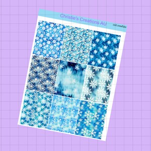 cold snowflake - Full Weekly Kit, Vertical Planner Sticker Kit, Functional Stickers, A La carte, Build a kit