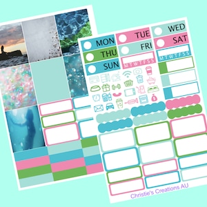 mermaid - Sticker Planner Kit, Mini Sticker Kit, Standard Vertical Kit, Planner Stickers, B6 Sticker Kit